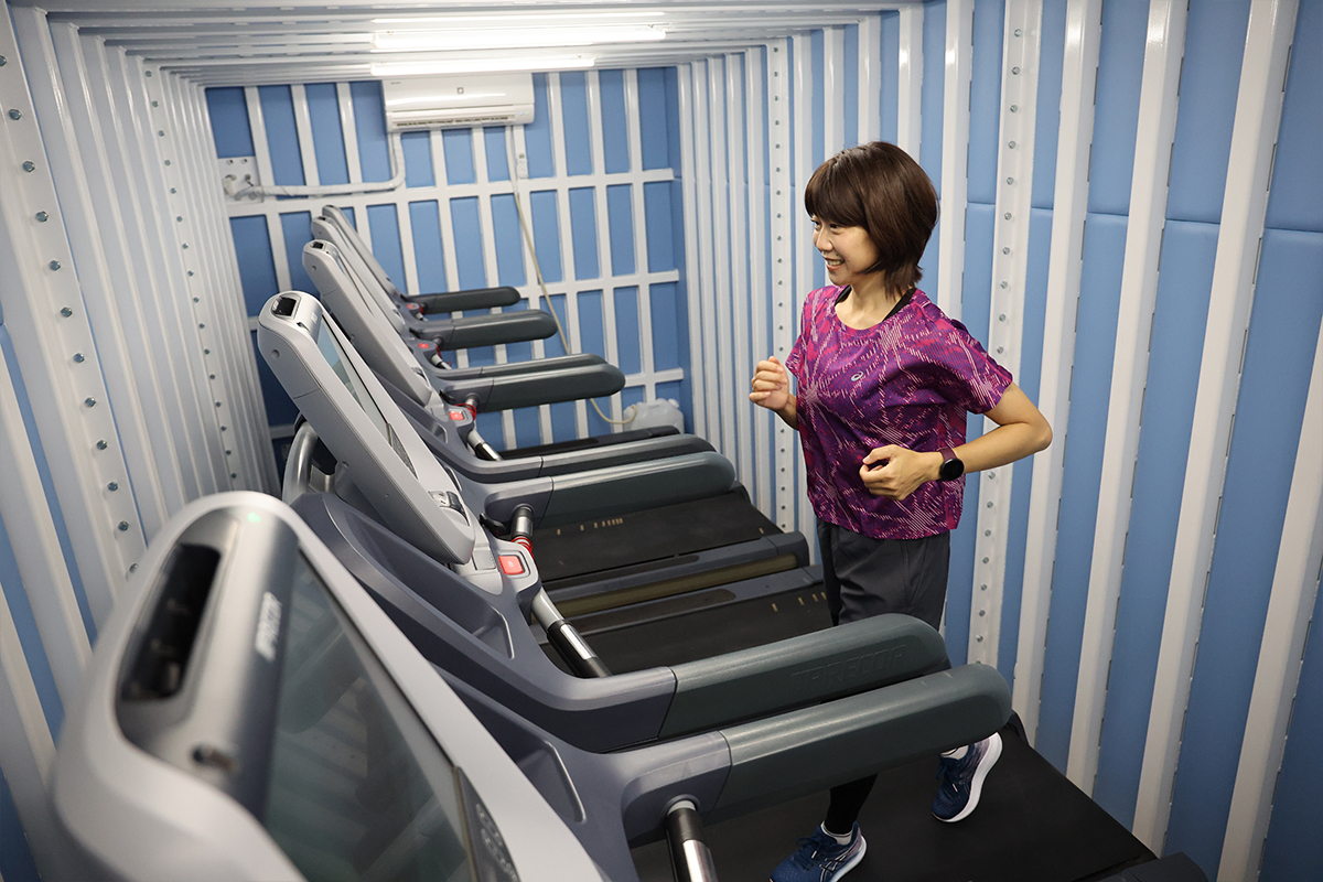 トレッドミル4台設置低酸素ルーム